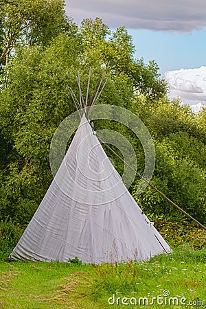 Yurt bell tent teepee wigwam Stock Photo