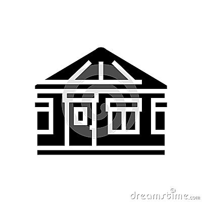 yurt house glyph icon vector illustration Vector Illustration