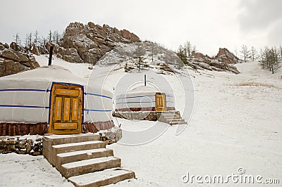 Yurt - Mongolia Stock Photo