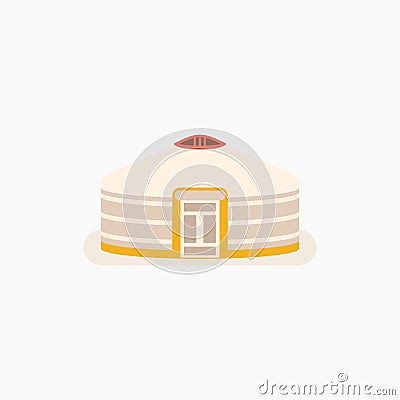 Yurt of nomads. Flat illustration Vector Illustration