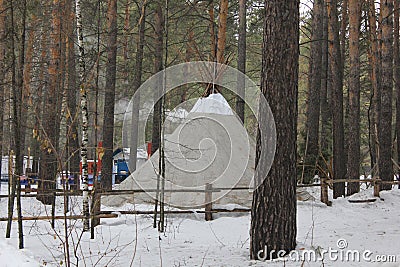 Yurt in the winter park 30432 Stock Photo