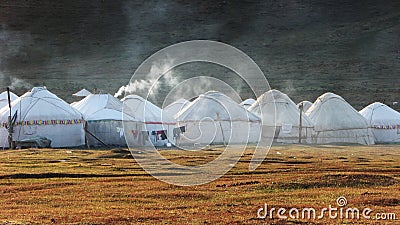 Yurts Stock Photo