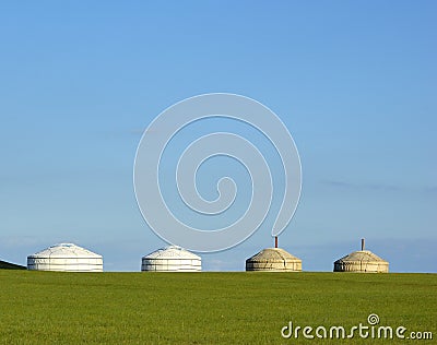 Yurts Stock Photo