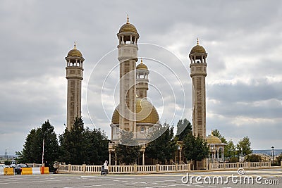Yusuf Sakkazova Mosque. Grozny Airport. Chechnya, Russia Stock Photo