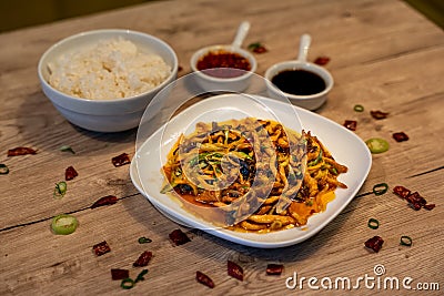 YuXiang chicken, Yushan chicken, traditional chinese dish Stock Photo