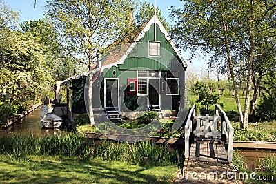 Zaanse Schans in Netherlands. Stock Photo