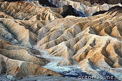 Zabriskie Point in Death Valley National Park Stock Photo