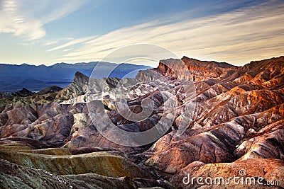 Zabruski Point Death Valley National Park Stock Photo