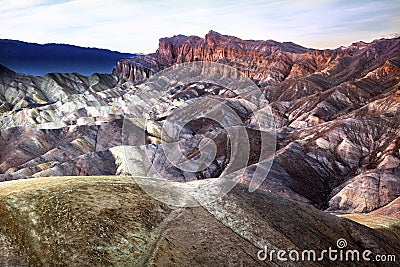 Zabruski Point Death Valley National Park Stock Photo