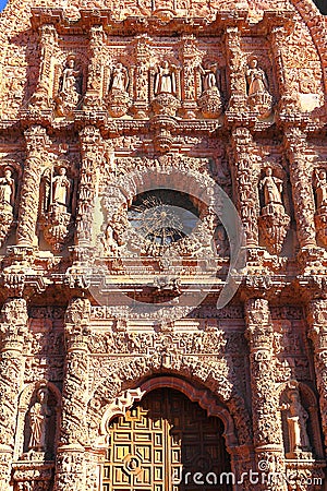 Baroque facade of the Zacatecas cathedral, mexico l III Stock Photo