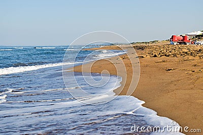 Zacharo beach, Greece. Stock Photo