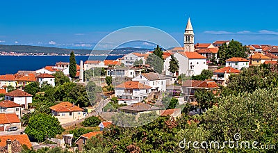 Zadar archipelago. Kali village on Ugljan island old architecture panoramic view Stock Photo