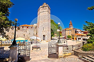 Zadar Five wells square and historic architecture view Stock Photo