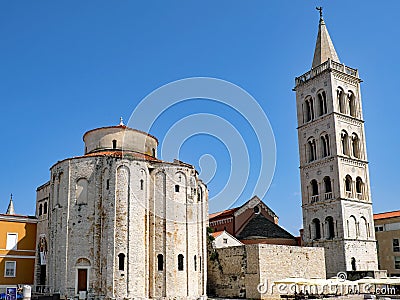 Zadar Roman Catholic Cathedral, Zadar, Croatia Editorial Stock Photo