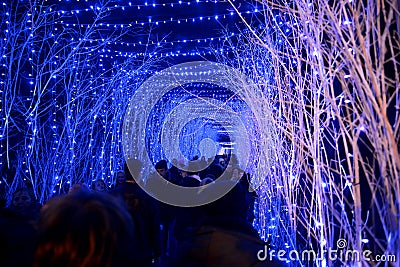 ZAGREB, CROATIA - DECEMBER 26., 2017: Christmas decorated town of Zagreb during December. Editorial Stock Photo