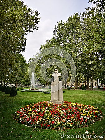 Zagreb, Croatia / Zrinjevac Square Editorial Stock Photo