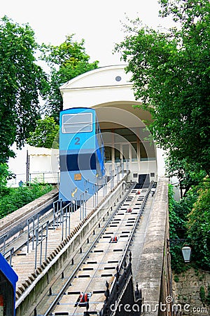 The Zagreb funicular is one of many tourist attractions in Zagreb Stock Photo