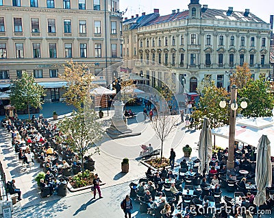 Zagreb square Editorial Stock Photo