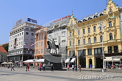 Zagreb square Editorial Stock Photo