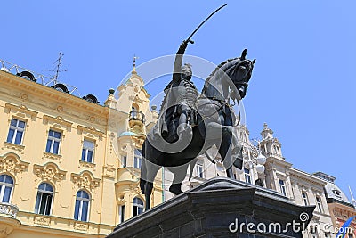 Zagreb square Stock Photo