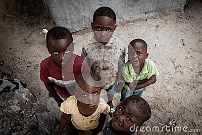 Zaire Kids - African children Editorial Stock Photo