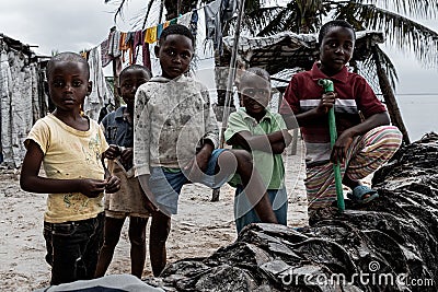 Zaire Kids - Angola Editorial Stock Photo