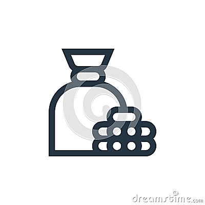 zakat vector icon isolated on white background. Outline, thin line zakat icon for website design and mobile, app development. Thin Vector Illustration