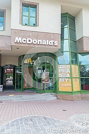 McDonald restaurant on famous Krupowki street Editorial Stock Photo