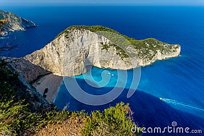 Zakynthos Navagio Beach Stock Photo