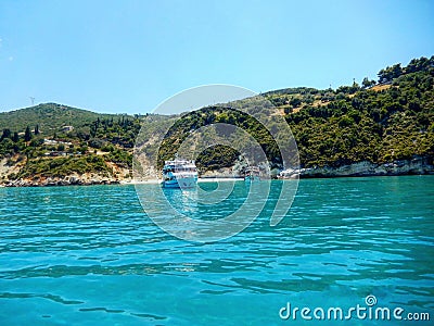 Zakynthos rocky shores Stock Photo