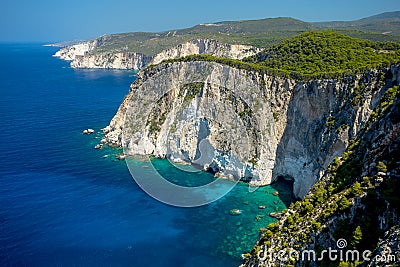 Zakynthos White Cliffs Stock Photo