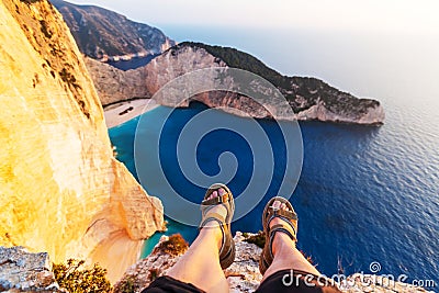 Zakynthos wreck Stock Photo