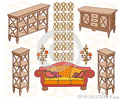 Zala furniture banner 336_280 dec red Vector Illustration