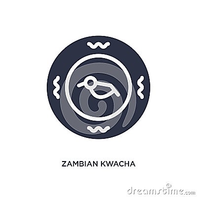 zambian kwacha icon on white background. Simple element illustration from africa concept Vector Illustration