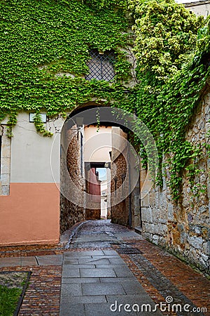 Zamora Calle Troncoso street arch Spain Stock Photo