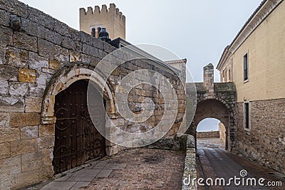 Zamora door of the bishop Stock Photo