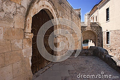 Zamora door of the bishop Stock Photo