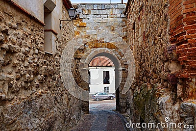 Zamora door of Dona Urraca in Spain Stock Photo