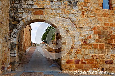 Zamora Puerta del Obispo door in Spain Stock Photo