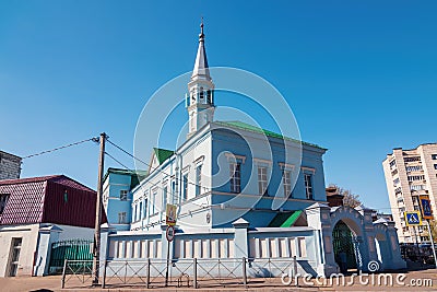 Zangar Mosque, Blue Mosque in Kazan, Tatarstan Republic. Stock Photo