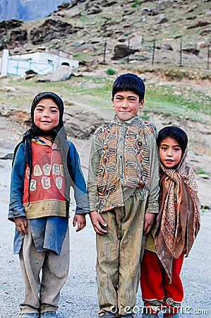 Zanskari kids Editorial Stock Photo