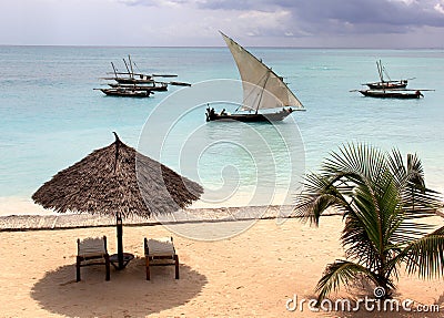 Zanzibar Beach Stock Photo