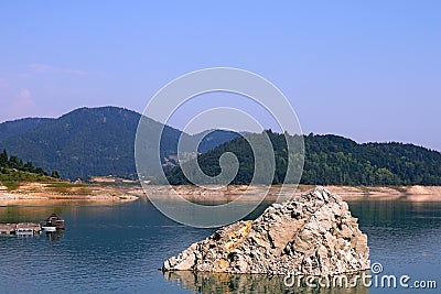 Zaovine lake on Tara mountain Stock Photo