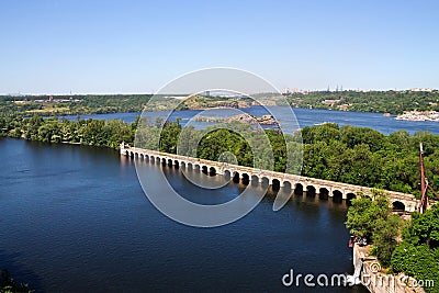 Zaporozhye dam Stock Photo