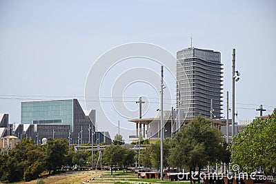 Zaragoza expo park Stock Photo