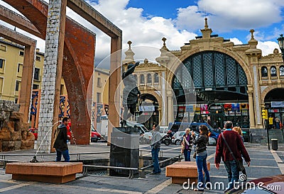 Mercado Central is the most famous market in Saragossa, Spain Editorial Stock Photo