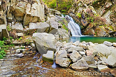 The Zaskalnik Waterfall Stock Photo