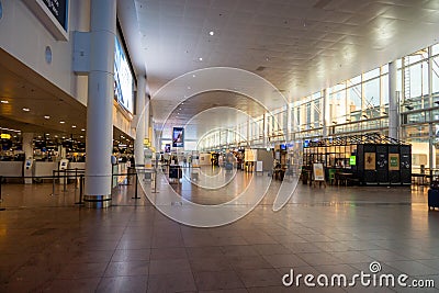 Belgium, Brussels, Interior of Zaventem Airport, Brussels Airport Editorial Stock Photo