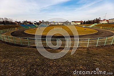 Stadium of the 1000th anniversary of the Polish State in Zawiercie Editorial Stock Photo