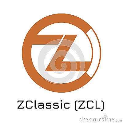 ZClassic ZCL. Vector illustration crypto coin i Vector Illustration